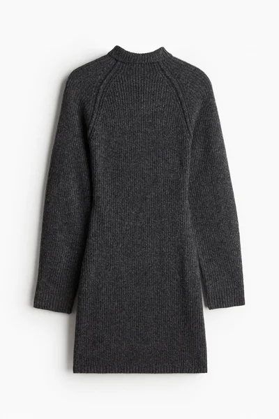 اتش اند ام Rib-Knit Turtleneck Dress