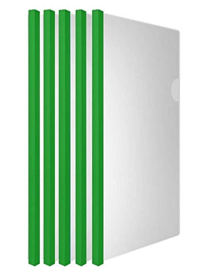 AKAHA Plastic File Folder 10mm Sliding Bar Report Covers, 18C, 40 Sheet Capacity, Transparent Resume Presentation File Folders Organizer Binder for A4 Size Paper, 10 Pcs - Image 1