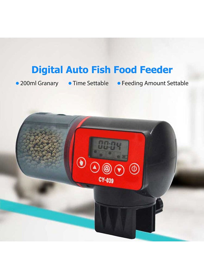 Generic - Digital Aquarium Automatic Fish Feeder Fish Tank Timer Feeder 4 Groups Time Settings Electric Adjustable Fish Food Dispenser Manual/ Automatic Feeding - Image 1