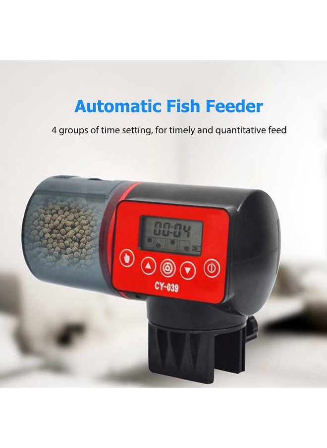 Generic - Digital Aquarium Automatic Fish Feeder Fish Tank Timer Feeder 4 Groups Time Settings Electric Adjustable Fish Food Dispenser Manual/ Automatic Feeding - Image 1