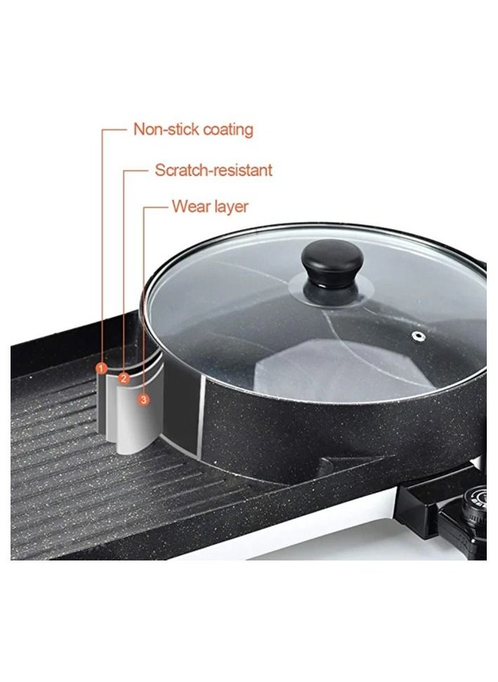 Generic Multi-Function Electric Barbecue Oven Grilled Pan with 5 Temperature Adjustment  - Image 2