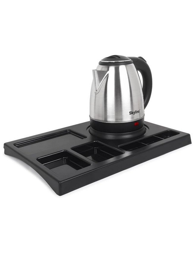 PAUL SONS Paulsons Hospitality Electrc Kettle Tray Made of ABS Plastic Square,with Kettle Size: 16"x12"x1.5" Black - Image 1