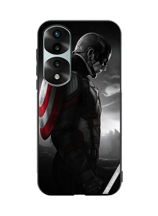 VR CREATIVE Protective Case Cover For Honor 70 Pro Captain America Design Multicolour - Image 1