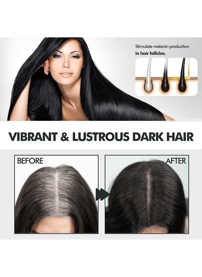 EELHOE - Hair Darkening Spray 100ml - Darkenal Anti Greying Hair Serum, 2% Greyverse, Melanin Synthesis, Naturally Pigmented,Hair black,Thinning And Shiny, No Synthetic Colours - Image 1
