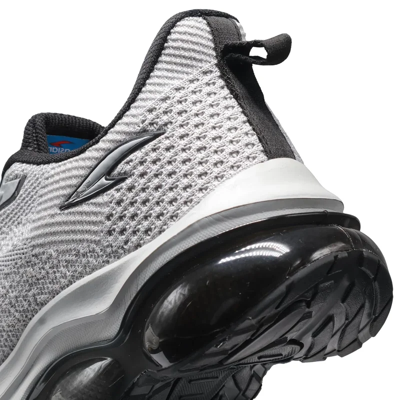 Asian Light Grey and Black Running Shoes for Men and Boys