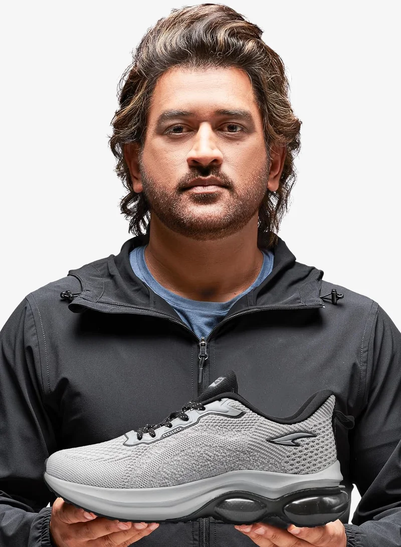 Asian Light Grey and Black Running Shoes for Men and Boys