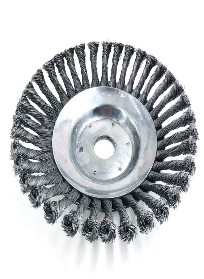 8 Inch Steel Wire Brush Cutter Trimmer Head Replacement Garden Grass Weed Brush Rust Removal Lawn Mower - Image 5
