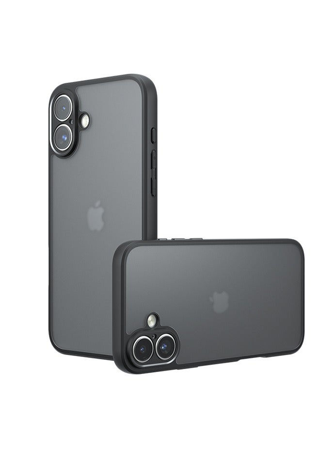 Case for iPhone 17 5G 6.3 inch, Frosted Translucent Back Protective Slim Phone Cover, Anti-Fingerprints, Anti-Fall Drop Protection, Shockproof Case for iPhone 17 5G (Black) - Image 1
