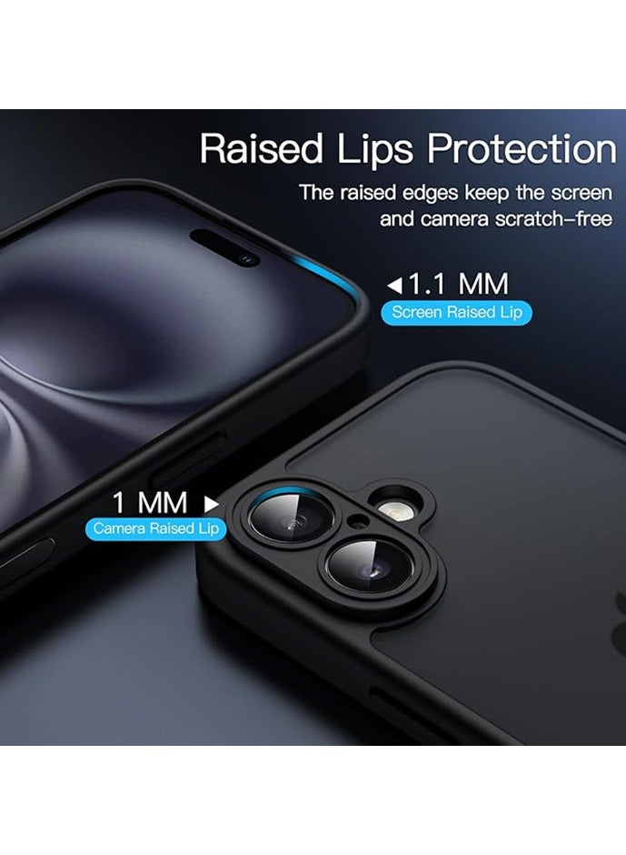 Case for iPhone 17 5G 6.3 inch, Frosted Translucent Back Protective Slim Phone Cover, Anti-Fingerprints, Anti-Fall Drop Protection, Shockproof Case for iPhone 17 5G (Black) - Image 3