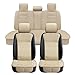 Elantrip Car Seat Cover Full Set Leather Car Seat Protector Universal fit for Most Cars SUVs and Trucks Water Proof Front and Rear Seat Protector Beige - Image 2
