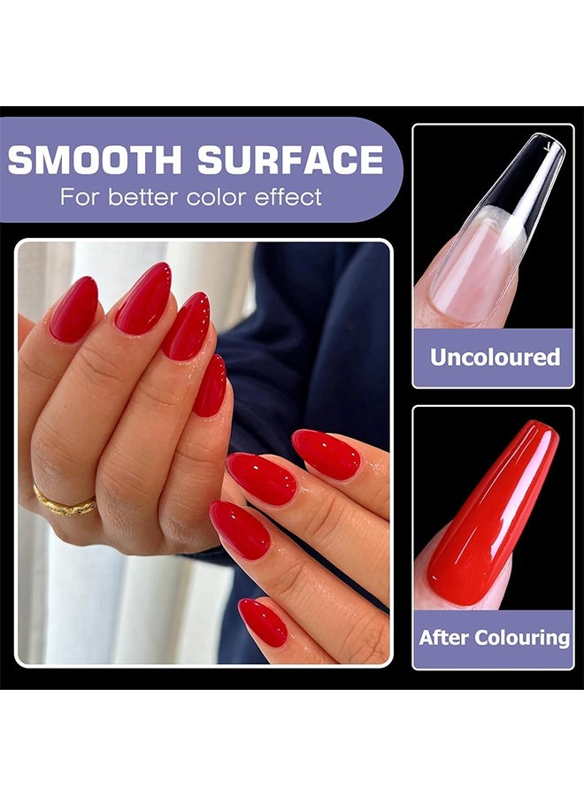 Lemon 600pcs Short Almond Nail Tips Fake Nails Press on Nails Clear Nail Tip Full Cover False Nails Artificial Fingernail, 12 Size Soft Gel Nail Tips for Acrylic Nails Gel Nail Extentions - Image 4