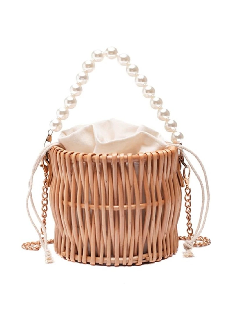 Instagram's new hollow woven bag, fashionable single shoulder grass woven bag, paper rope casual women's bag, beach bag - Image 1