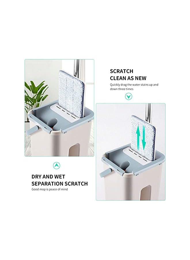 PROMASS Mop and Bucket, Hands Free Flat Floor Mop and Bucket with 5 Reusable Microfiber Mop Pads Suitable for All Floor Types - Image 5