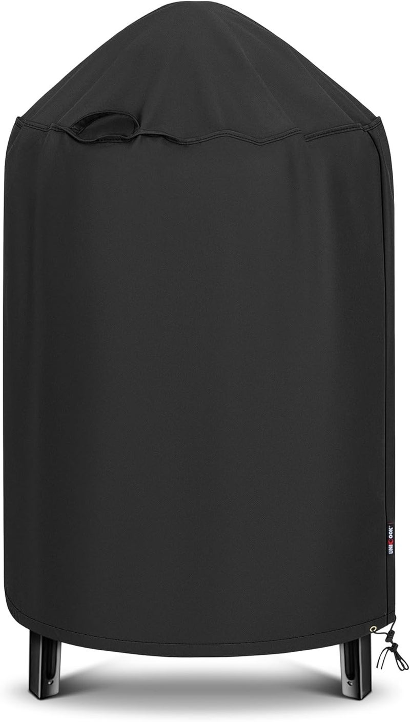 Unicook Smoker Cover 30 Inch, Heavy Duty Waterproof Charcoal Kettle Grill Cover, Fade Resistant Barrel Cover, Fits Weber Char-Griller Akorn Kamado and More Grills, Round Smoker Cover 30" Dia x 36" H - Image 1
