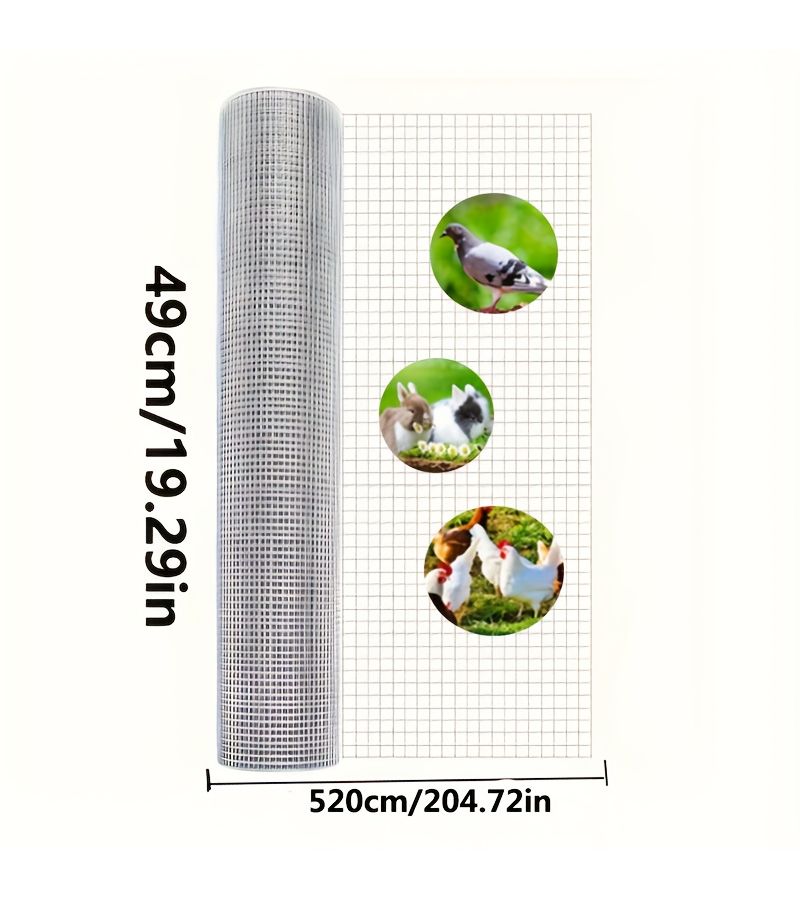 لفافة شبكة سلكية مجلفنة 23.23 × 216.54 بوصة شبكة حماية للدواجن والحديقة - Image 4
