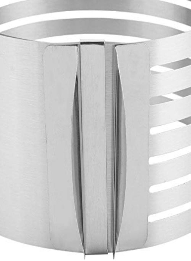 AKDC Retractable Stainless Steel Circle Mousse Cake Layer Slicer Cutter With Adjustable Baking Cake Ring For Cake Pastry Tools(Steel Color) - Image 5