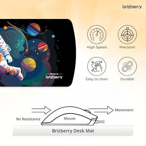 ARTBRIZ® Brizberry Extended Mouse Pad, Desk Mat, 740mm x 310mm x 3mm Large Printed Premium Anti Skid Rubber Base for Desktop Laptop Keyboard (DM Design 5) - Image 5