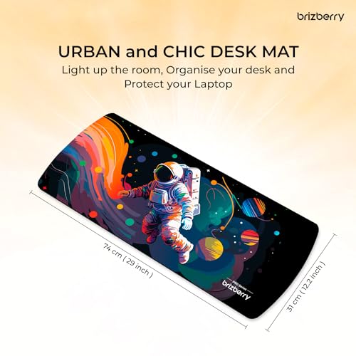 ARTBRIZ® Brizberry Extended Mouse Pad, Desk Mat, 740mm x 310mm x 3mm Large Printed Premium Anti Skid Rubber Base for Desktop Laptop Keyboard (DM Design 5) - Image 3