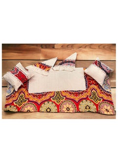 ماركة غير محددة طقم للكنبه قماش دك في خيامي 5 قطع (1 غطاء كنبه +2 غطاء وساده + 2 غطاء مسند) - ابيض  - Image 2