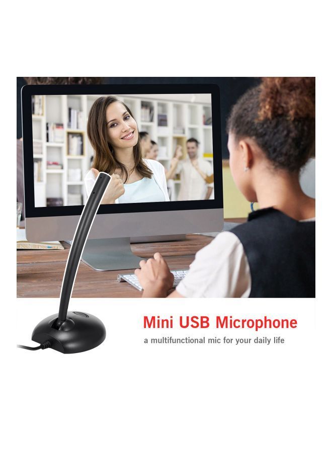NIBEMINENT USB Desktop Microphone V7645 Black - Image 3