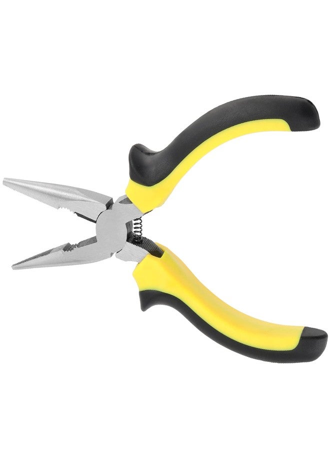 كماشة SINJEUN ذات الأنف الإبري مقاس 6 بوصات، عبوة من 15 كماشة ذات أنف إبري طويل مع قاطع أسلاك، كماشة ذات أنف إبري طويل بمقبض معزول للقطع الجانبي لقطع وثني الأسلاك - Image 4