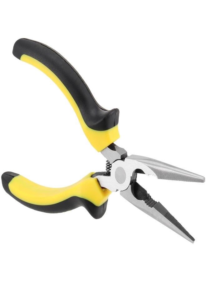 كماشة SINJEUN ذات الأنف الإبري مقاس 6 بوصات، عبوة من 15 كماشة ذات أنف إبري طويل مع قاطع أسلاك، كماشة ذات أنف إبري طويل بمقبض معزول للقطع الجانبي لقطع وثني الأسلاك - Image 5