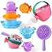Fajiabao Baby Bath Toys for Kids Ages 13 Toddler Bath Toys Mold Free for 24 Bathtub Sand Beach Pool Water Toys for 1 Year Old Girl Gifts 5 PCS Color Random - Image 3