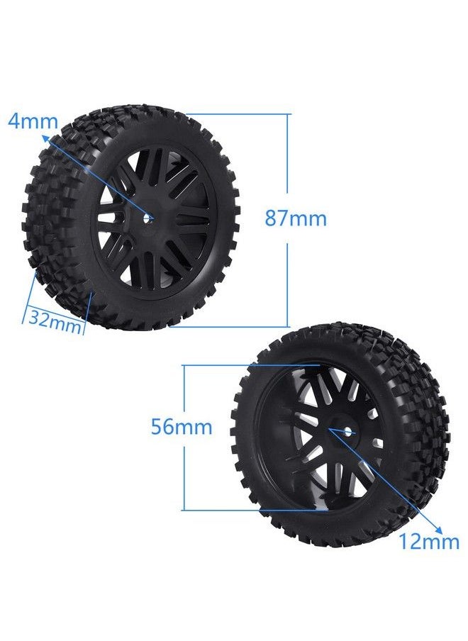 Hobbypark - Front & Rear Wheels And Tires 12Mm Hex Hub With Foam For Redcat Shockwave Tornado Epxs30 1/10 Off Road Buggy (Pack Of 4) - Image 1
