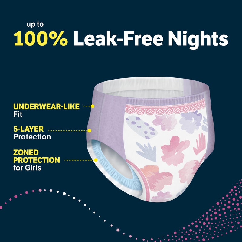 Goodnites Girls' Nighttime Bedwetting Underwear, Size Extra Large (95-120 lbs), 9 Ct, Packaging May Vary - Image 4