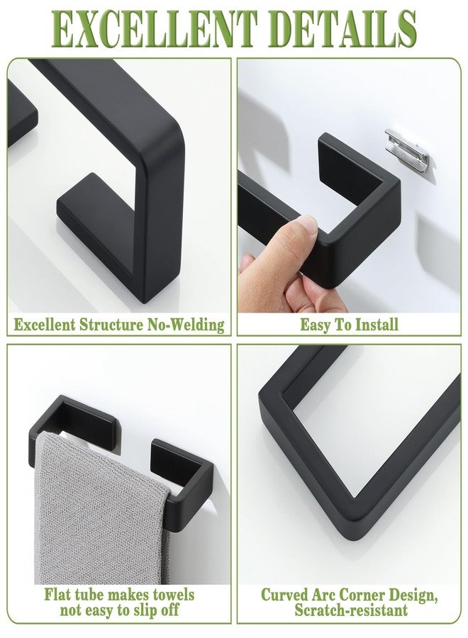 Alise Black Towel Bar, 12 Inch Towel Racks for Bathroom Wall Mounted, SUS304 Stainless Steel Bathroom Towel Holder, Space-Saving Hand Towel Holder, Towel Rail Hanger for Wall, Kitchen - Image 5