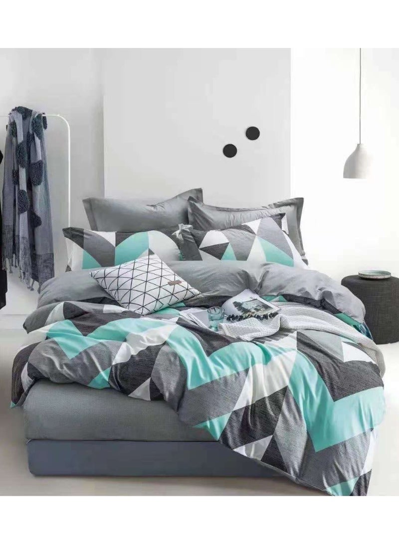 AL RAID King Size 6-Piece Bedding Set – Soft, Durable and Breathable Bed Sheets with Duvet Cover, Deep Pocket Fitted Sheet & 4 Pillowcases – All-Season Comfort