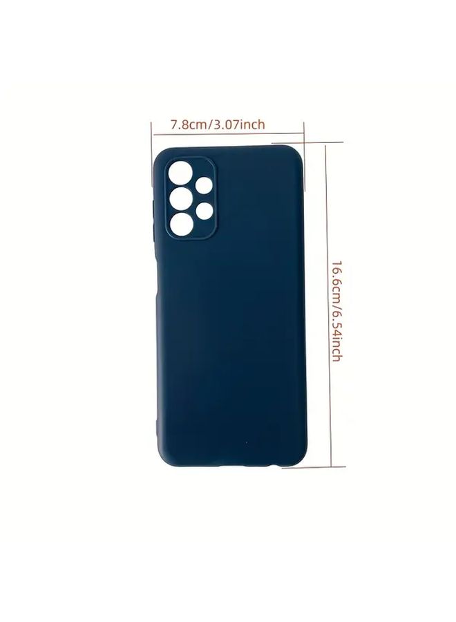 غلاف هاتف Deep Blue Galaxy A13 5G مع حامل، غطاء رقيق غير لامش ناعم، 2 قطعة - Image 2