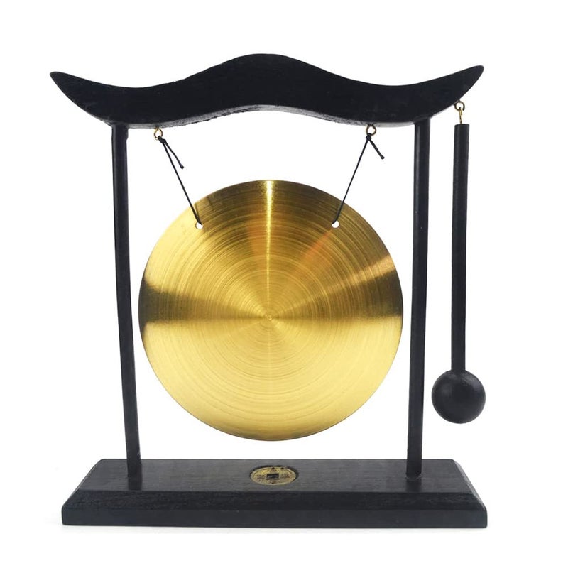 Hooshing Brass Feng Shui Gong Desktop Zen Art Home Decor Housewarming Blessing Gift - Image 1