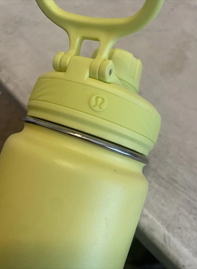 Lululemon 24oz Stainless Steel Back to Life Sport Water Bottle with Push-Pull Lid and Straw, BPA-Free - Image 4