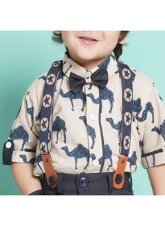 AJ Dezines AJ DEZINES Kids Cotton Blend Shirt Shorts Set For Boys (CA-46-BLUE-4)  - Image 5