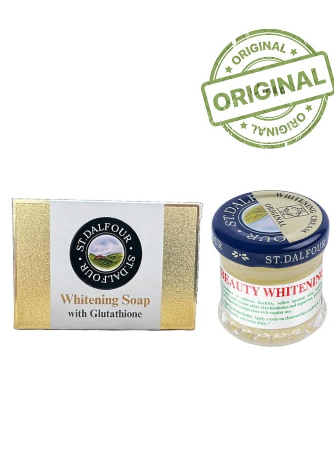 ST. DALFOUR - St Dalfour  Beauty Whitening Strong Formula Cream & Soap - Image 1