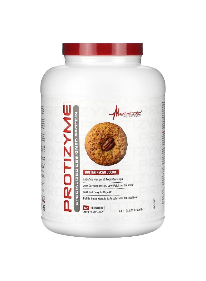Metabolic Nutrition Metabolic Nutrition, Protizyme, Specialized Designed Protein, Butter Pecan Cookie, 4 lb (1,820 g)  - Image 1