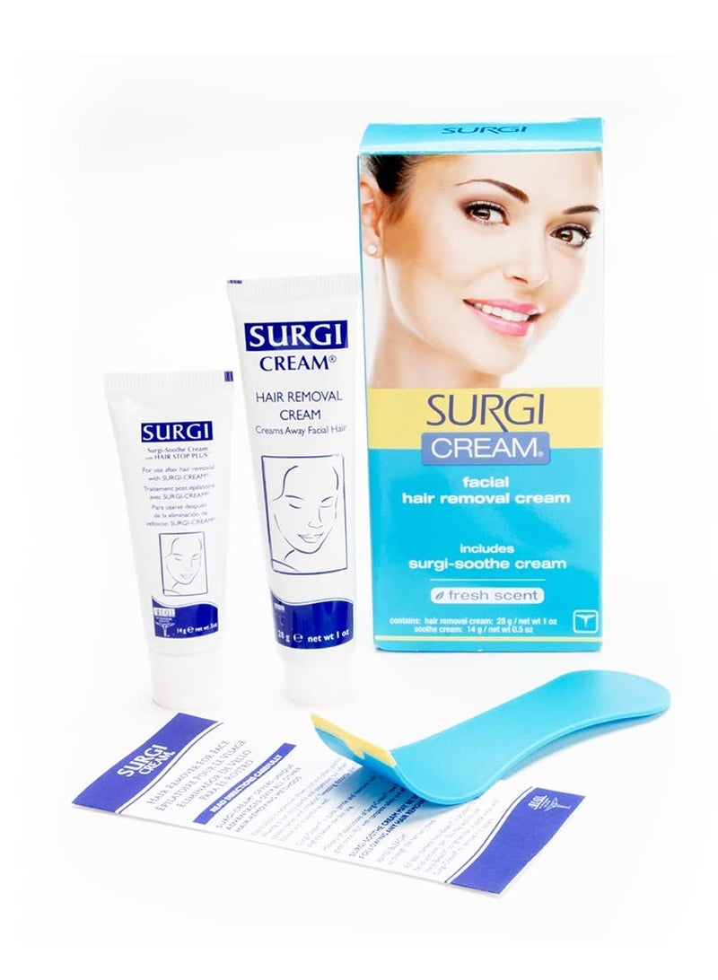 Surgi Surgi Wax Facial Hair Remover Cream, Hair Remover for Face, 1 Ounce Tubes (Pack of 3) - Image 3