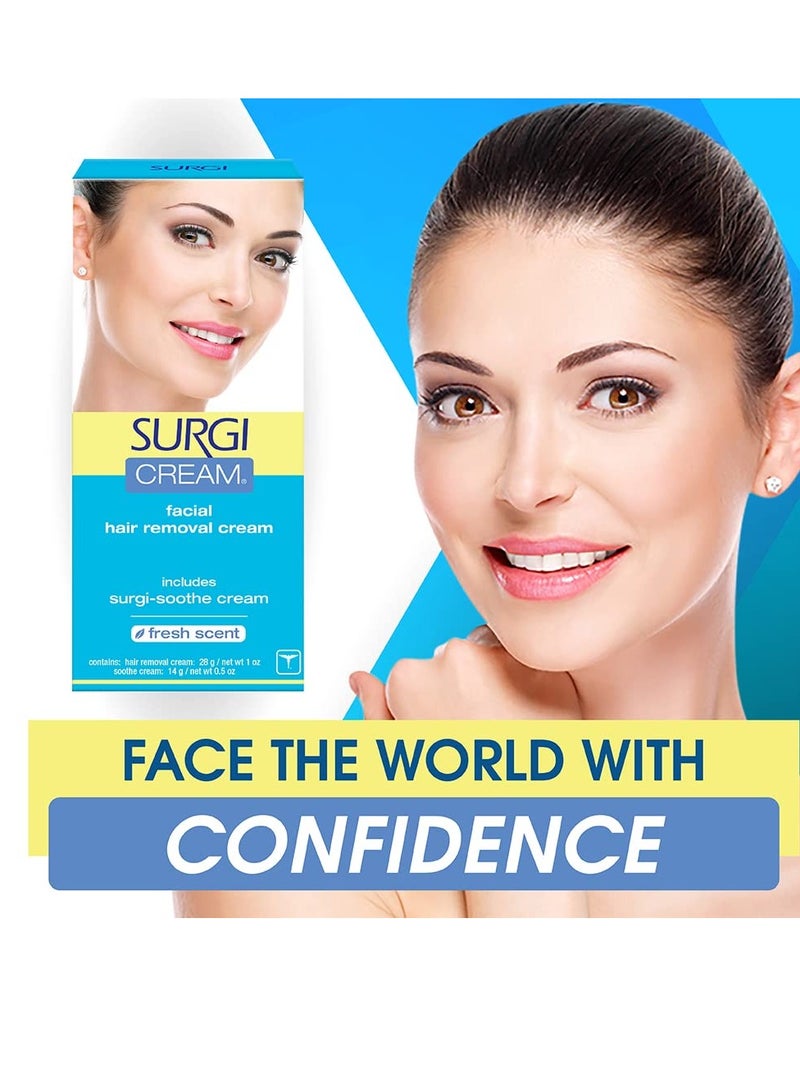Surgi Surgi Wax Facial Hair Remover Cream, Hair Remover for Face, 1 Ounce Tubes (Pack of 3) - Image 4