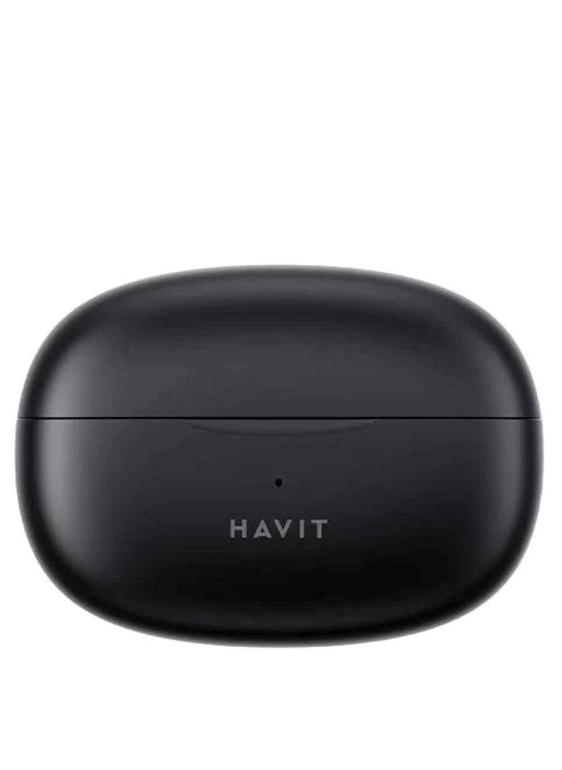 havit - True Wireless Earbuds, In-Ear Bluetooth 5.3 Earphones, 20 Hours Playback with Charging Case, 13mm Driver for Superior Sound, Dual Microphone for Clear Calls, Smart Touch Control with ENC Noise Cancellation, Game Mode for Lag-Free Gaming, Compatible with iOS & Android Mobile Devices, Perfect for Calls and Music (Black) - Image 1