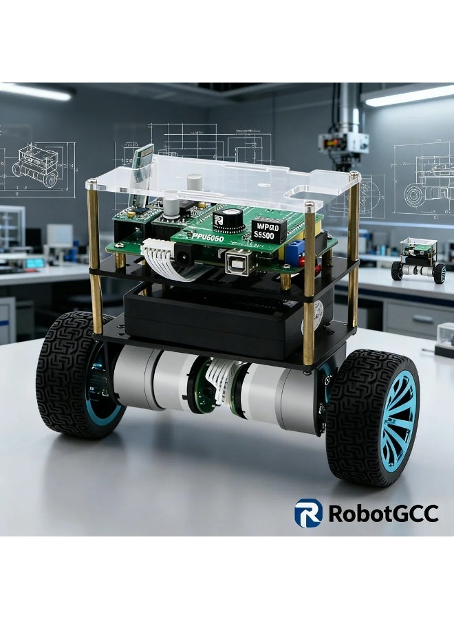 robotgcc STM32 Self-Balancing Robot Car Kit B570, Two-Wheel Balance Control, LQR & PID Algorithms, Encoder Motor, Modular Mainboard, STEM Robotics Learning Platform with Bluetooth & APP Control - Image 3