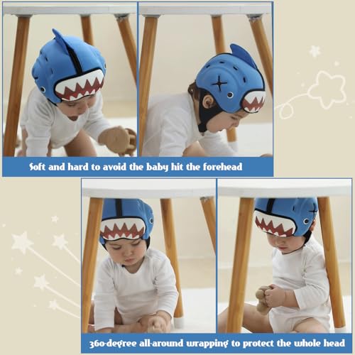 Lurui Baby Safety Helmet, Breathable Baby Head Protector for Crawling and Walking, Infant Soft Helmet, Anti-Collision, Ultra-Lightweight, Expandable and Adjustable Age 6m-24m (Raccoon-Brown) - Image 2