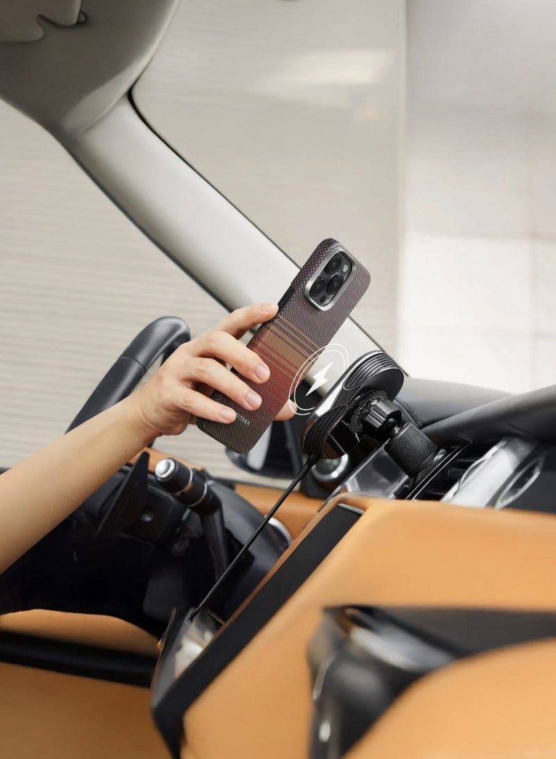 iPhone 16 Pro Max MagSafe Case Tactile Woven Ultra Slim Cover with Raised Camera Lip / Woven Touch / Compatible with MagSafe / Drop and Damage Protection - Sunset - Image 5