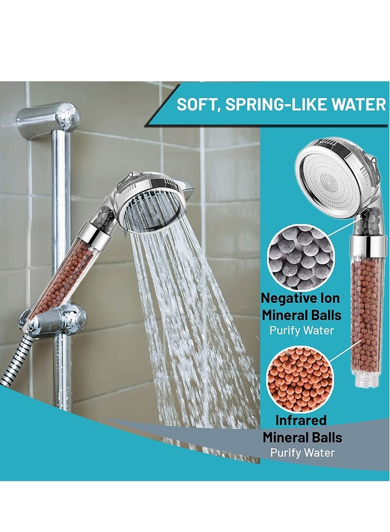 ELTRAZONE Handheld Shower Head with Built-in Filter, High Pressure & Water Saving with 3 Mode Settings - Image 4