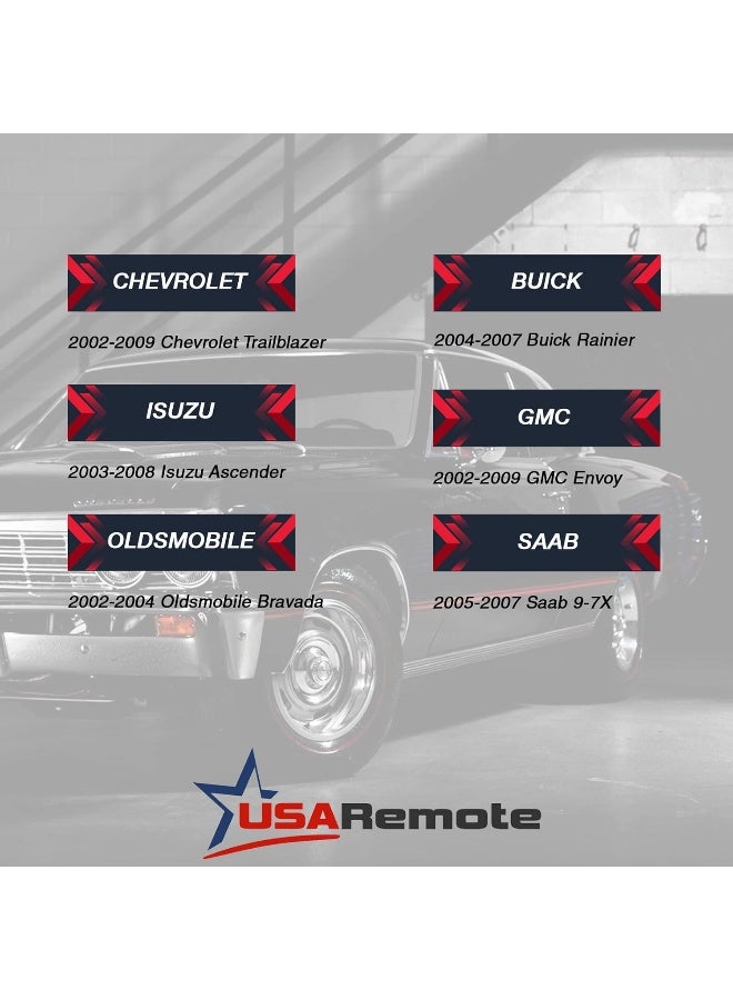 USARemote جهاز تحكم عن بُعد لدخول السيارة بدون مفتاح مع مفتاح الإشعال يناسب شيفروليه تريل بليزر / بويك رينير / جي إم سي إنفوي / إيسوزو أسيندر / أولدزموبيل برافادا / ساب 9-7x - Image 4