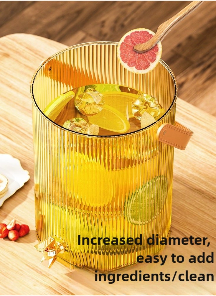 nehem Golden 5L Juice Dispenser with Tap & Stand  Beverage Dispenser - Premium Water Jug for Juice, Drinks, Iced Tea-Juice jar (Home & Events)  - Image 3