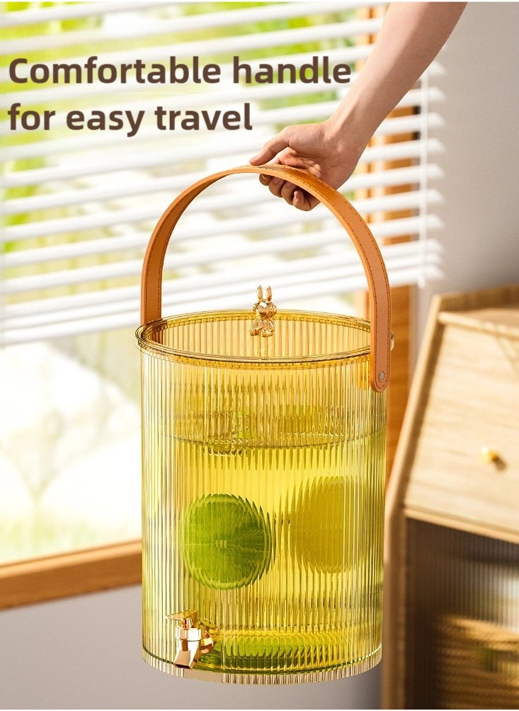 nehem Golden 5L Juice Dispenser with Tap & Stand  Beverage Dispenser - Premium Water Jug for Juice, Drinks, Iced Tea-Juice jar (Home & Events)  - Image 4