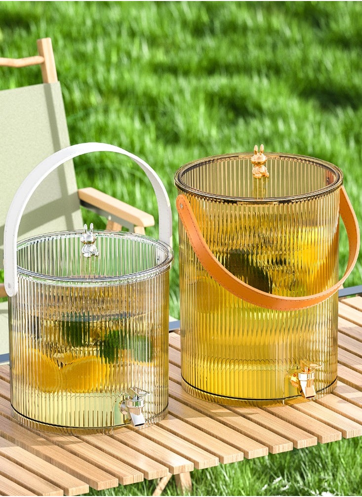 nehem Golden 5L Juice Dispenser with Tap & Stand  Beverage Dispenser - Premium Water Jug for Juice, Drinks, Iced Tea-Juice jar (Home & Events)  - Image 2