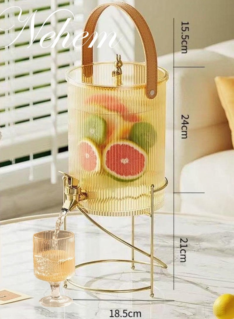 نيم جك عصير ٥ لتر ب صنبور - موزع عصير ومشروبات متعدد الاستخدامات للعصائر الطازجة،  والقهوة | جيك عصير عملي للحفلات والنزهات مع صنبور تدفق سهل | وعاء تخزين مشروبات باردة للمنزل والتخييم - Image 5