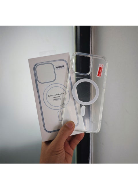 Camera Smart AI Touch Button For IPhone16 Magnetic Mobile Phone Case Apple 16ProMax Transparent Drop-Resistant-Color:Transparent  (packaging Box)-Applicable Models:iPhone16Promax